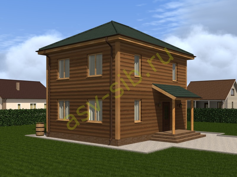 Проект небольшого двухэтажного дома